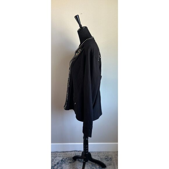 Crystaline by Mango Tango Swarovski Crystal Peacock Motif Western Jacket Size XL - Picture 6 of 7